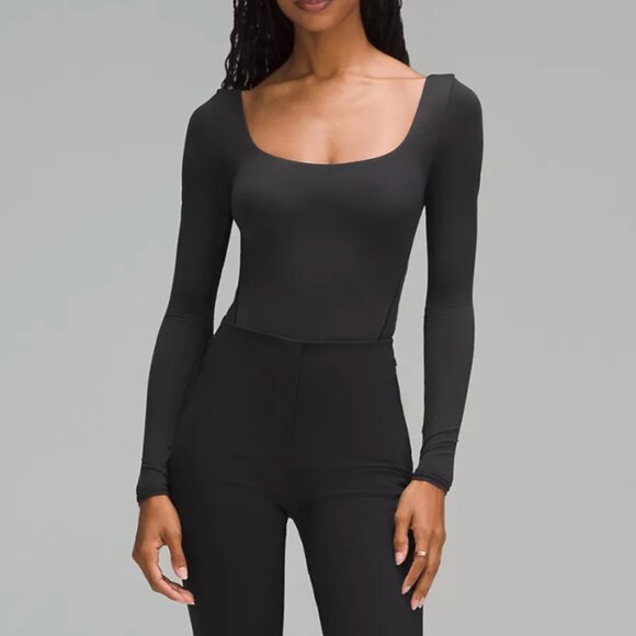 Wundermost Ultra-Soft Nulu Square-Neck Long-Sleeve Bodysuit - Picture 1 of 5